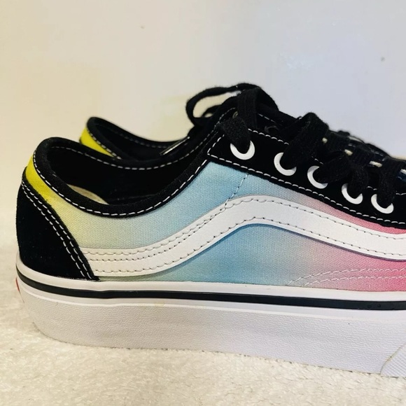 Size 8.5 Women-7 Men Vans Ultra Cush Multi Color ￼ Old-School Skate Shoe. - Picture 3 of 16